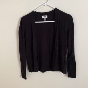 Simple black long sleeve cardigan